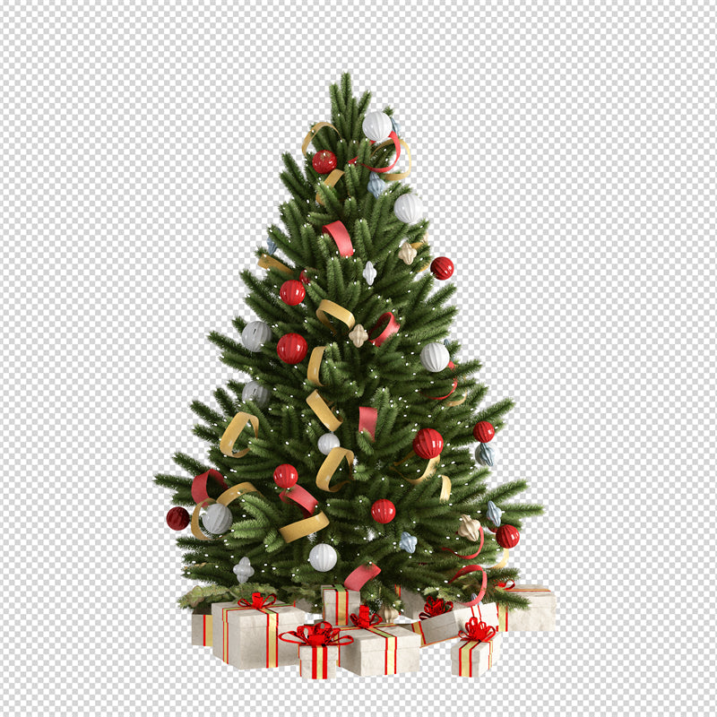Handdraw Christmas Tree Illustration - Vector  - Png/PSD/JPG/ Free Download
