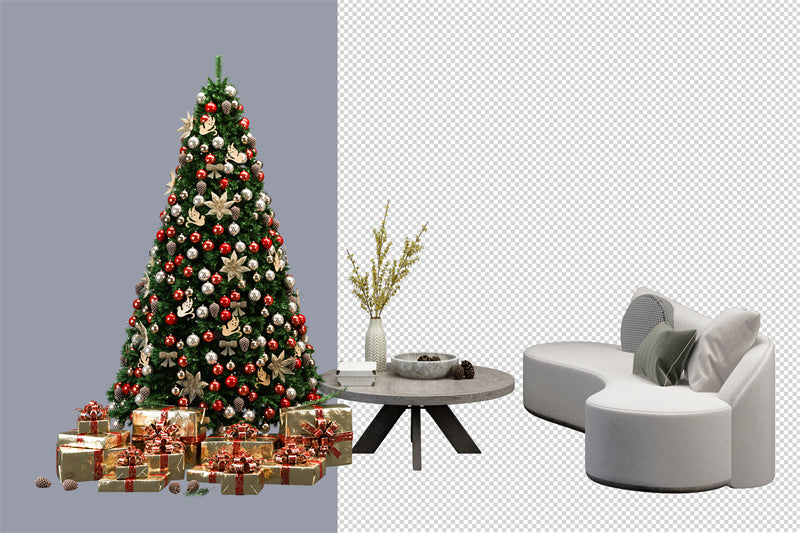 Illustration d'un sapin de Noël dessiné à la main - Vecteur - Téléchargement gratuit au format PNG/PSD/JPG