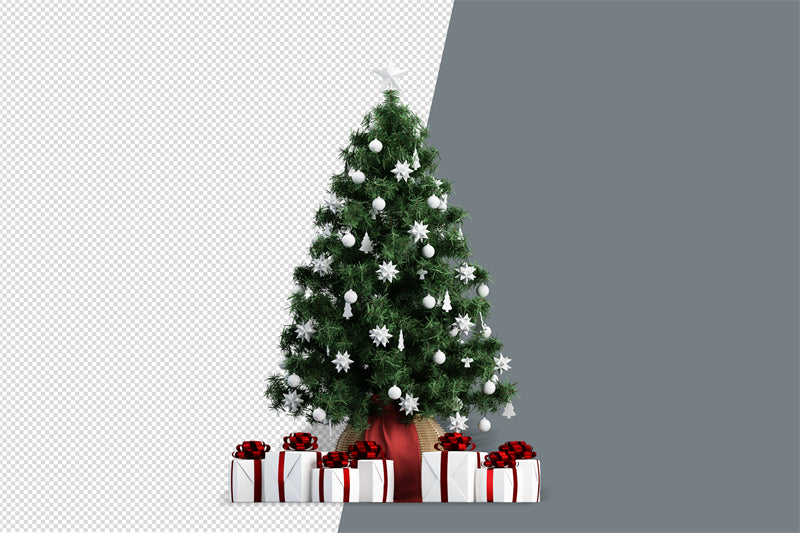 Illustration d'un sapin de Noël dessiné à la main - Vecteur - Téléchargement gratuit au format PNG/PSD/JPG