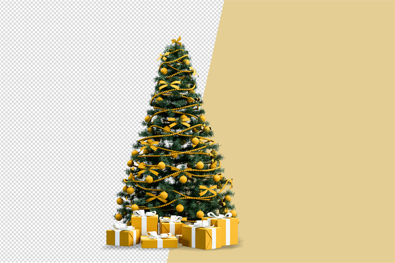Illustration d'un sapin de Noël dessiné à la main - Vecteur - Téléchargement gratuit au format PNG/PSD/JPG