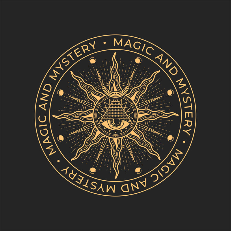 Pyramide des yeux omniscients – L'œil de Dieu – Illustration – Éléments de logo – Vecteur