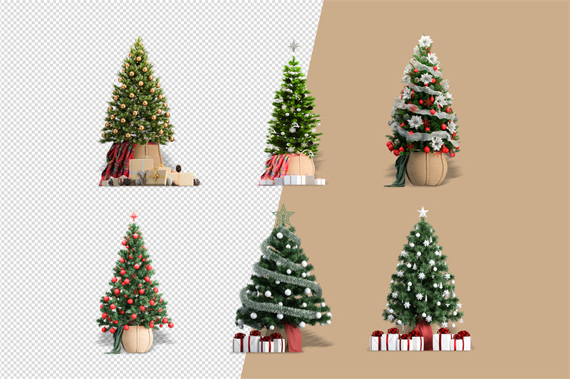 Illustration d'un sapin de Noël dessiné à la main - Vecteur - Téléchargement gratuit au format PNG/PSD/JPG