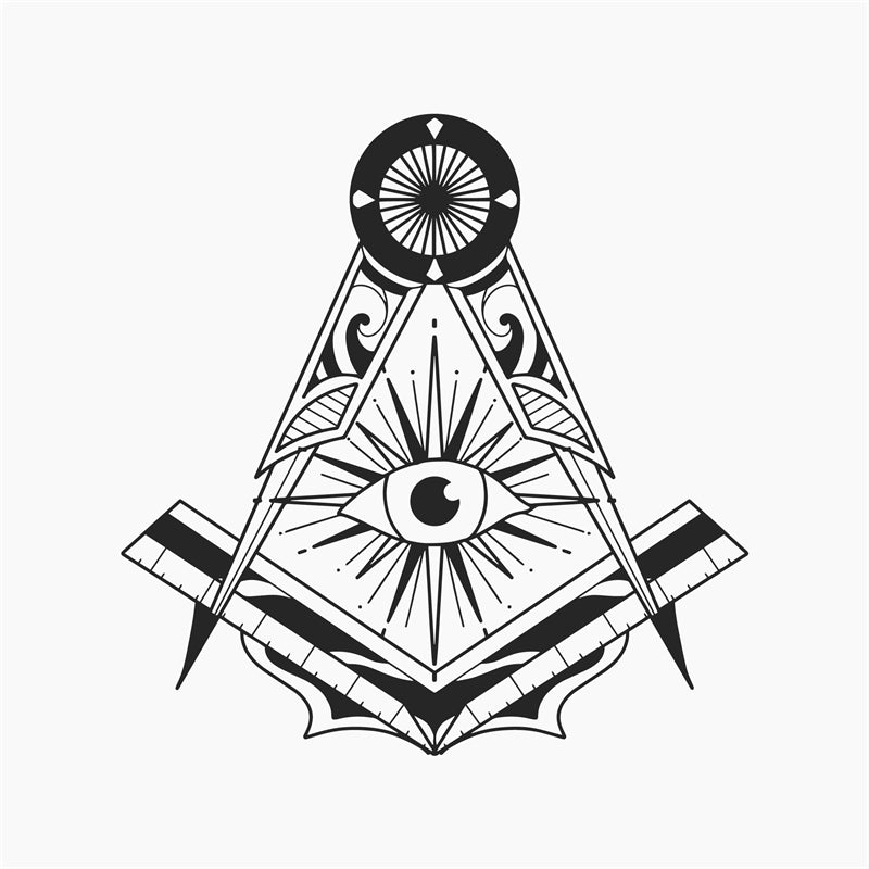 Pyramide des yeux omniscients – L'œil de Dieu – Illustration – Éléments de logo – Vecteur