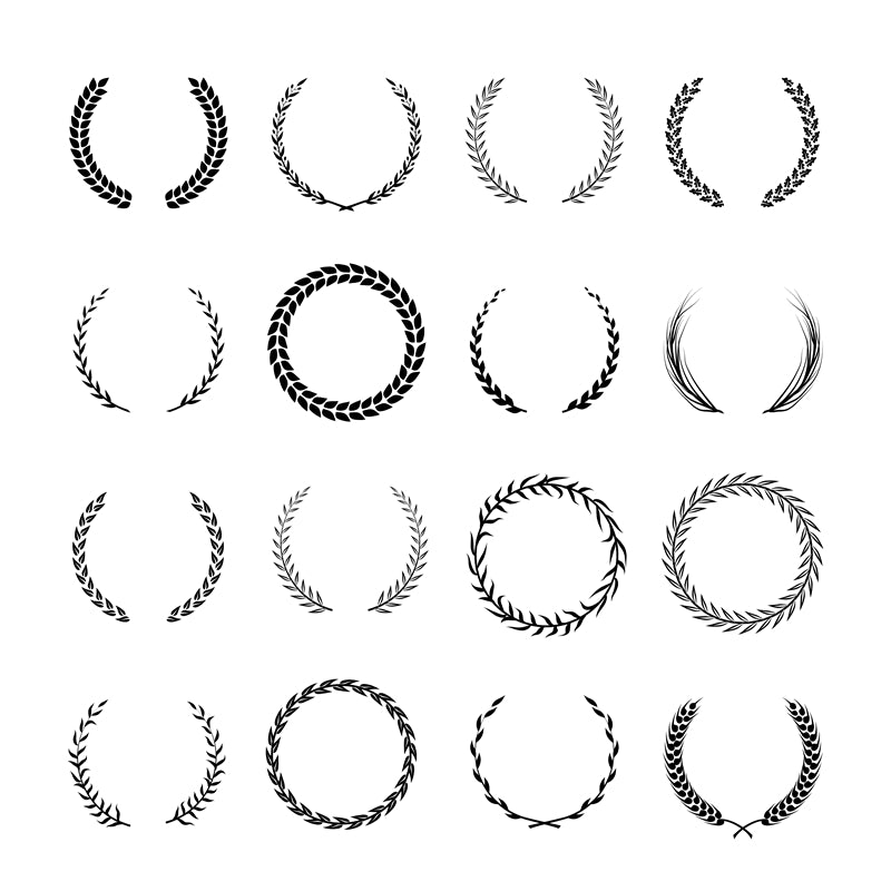 Collection de dessins vectoriels de branches et de couronnes à télécharger gratuitement - Illustration Décor PNG/PSD/JPG