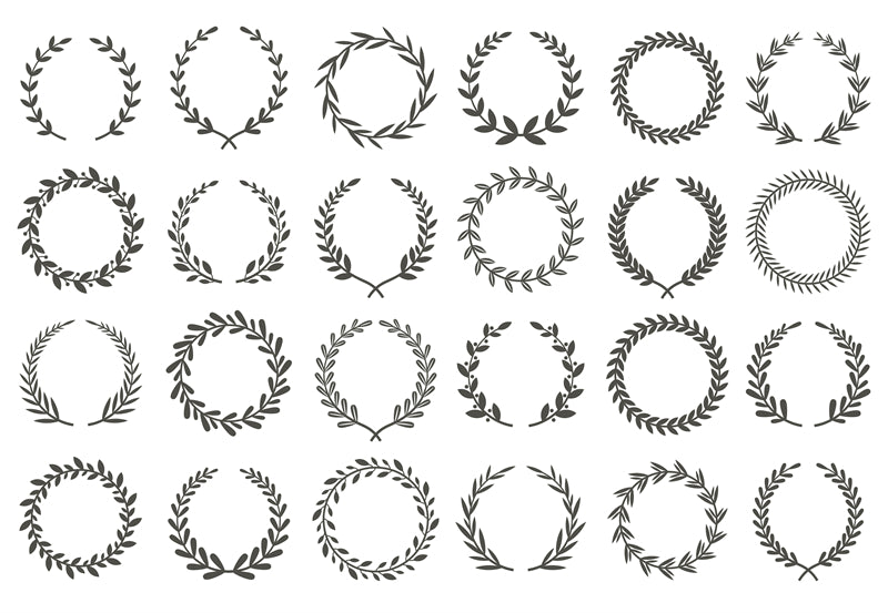 Collection de dessins vectoriels de branches et de couronnes à télécharger gratuitement - Illustration Décor PNG/PSD/JPG