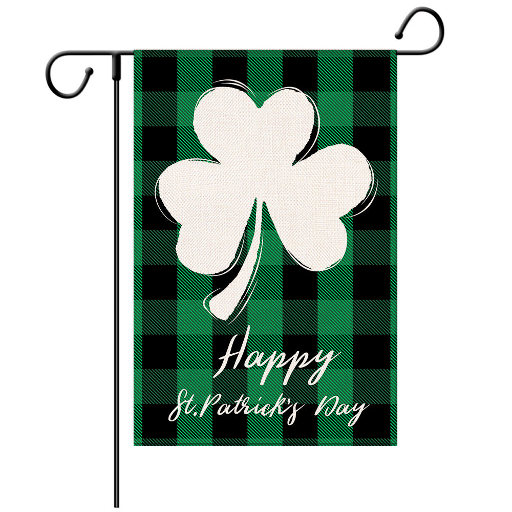St Patrick's Day Welcome Flag -  Garden Flag - Yard Flag Designs - Illustration