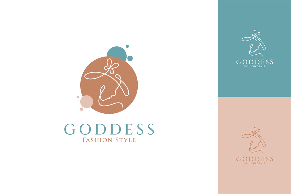 Woman Beauty Spa Organic logo badge design elements mockups