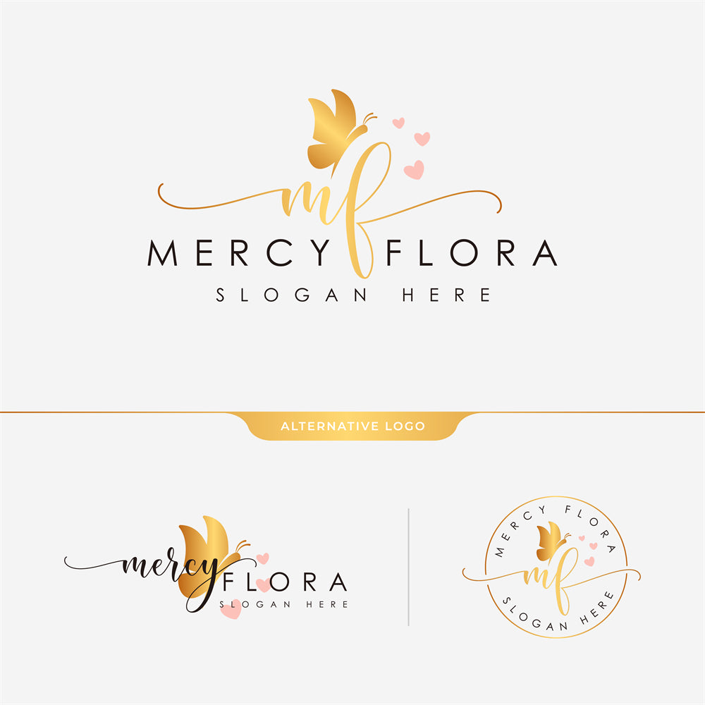 Woman Beauty Spa Organic logo badge design elements mockups