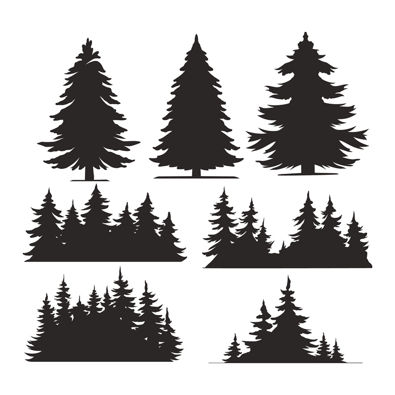 Silhouette d'arbre et de forêt - Image d'illustration à télécharger gratuitement