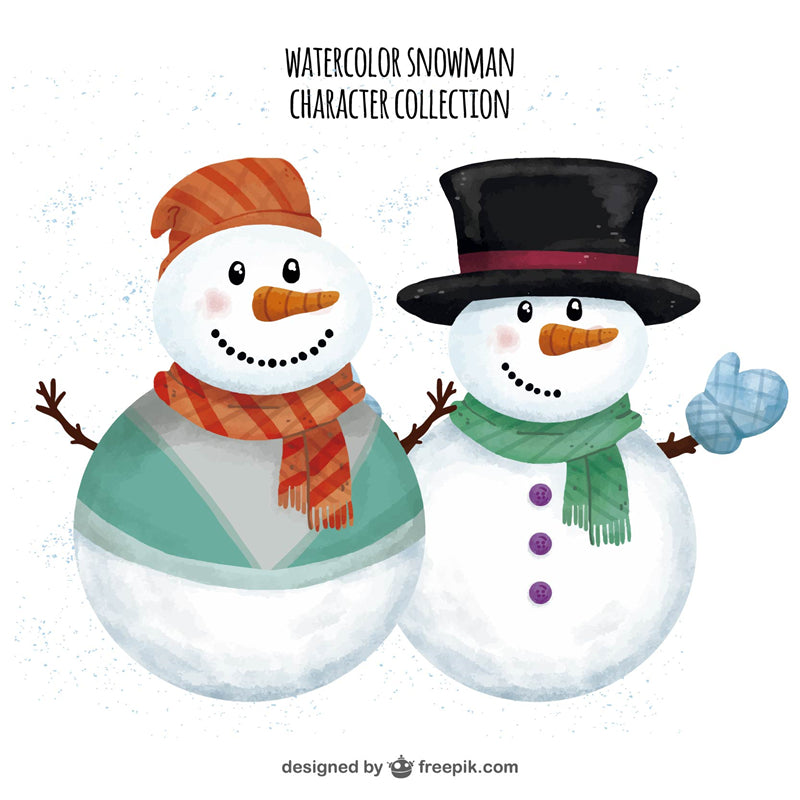 Bonhomme de neige d'hiver, saison de Noël, éléments dessinés à la main - Téléchargement gratuit au format PNG/PSD/JPG