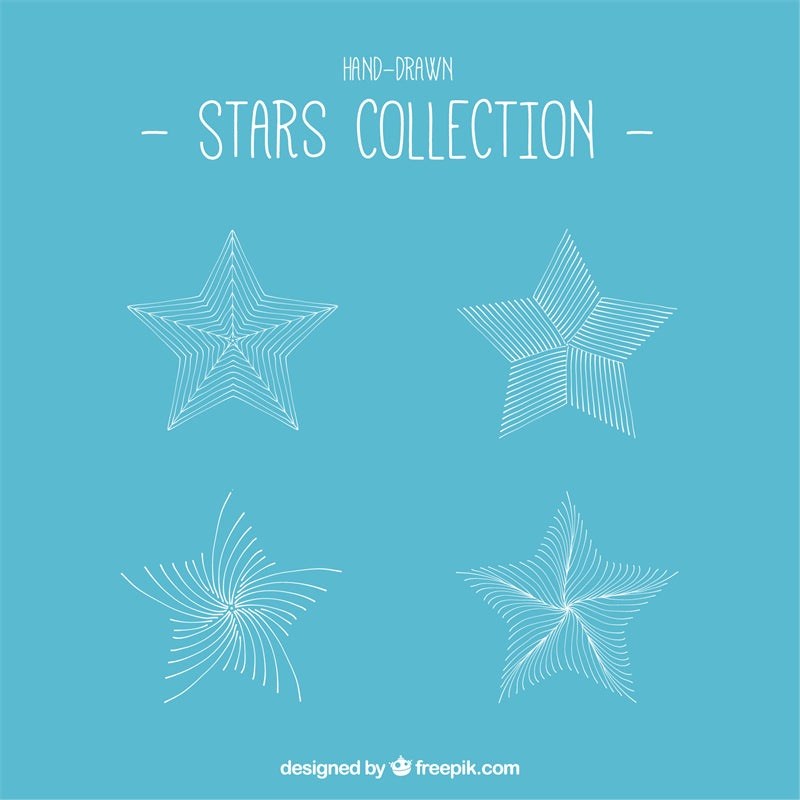 Éléments d'étoiles - Vintage - Vecteur - Ornements d'étoiles - Décoration