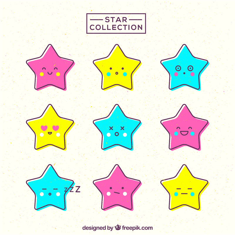 Star Elements -  Vintage -Vector -Star Ornaments - decoration