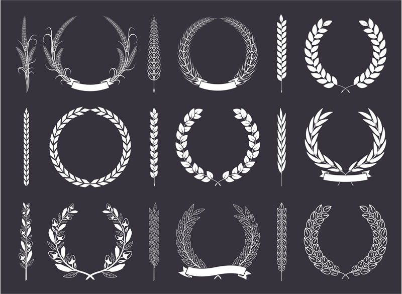 Collection de dessins vectoriels de branches et de couronnes à télécharger gratuitement - Illustration Décor PNG/PSD/JPG