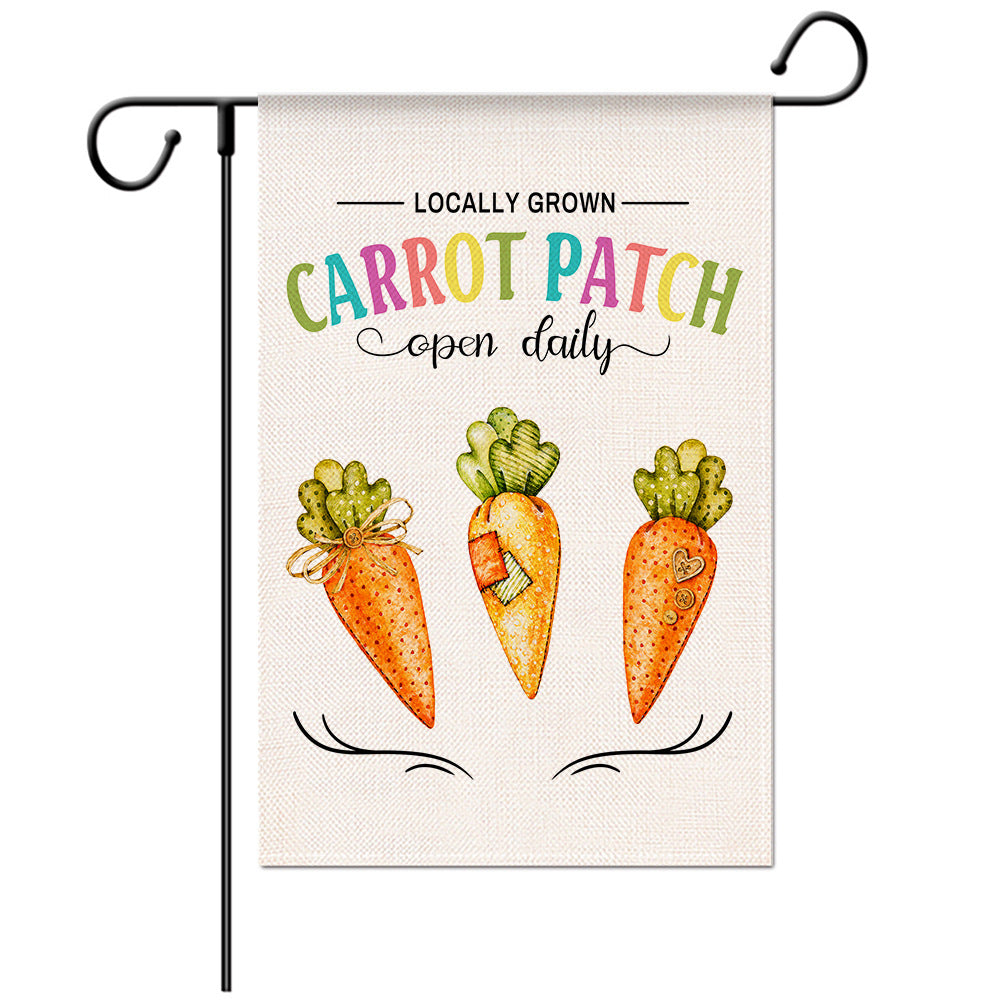 Easter Welcome Flag - Bunny Garden Flag - Yard Flag Designs - Illustration