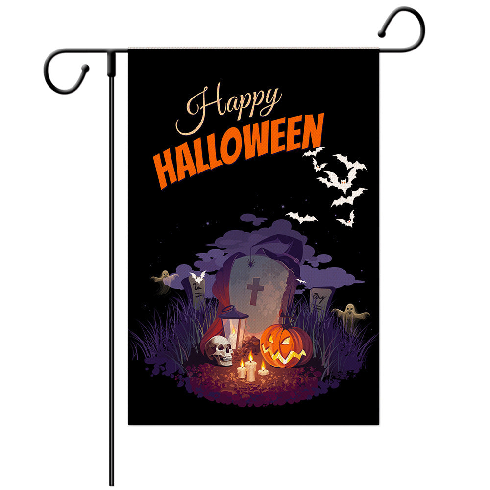 Drapeau de bienvenue de Pâques - Drapeau de jardin lapin - Modèles de drapeaux de jardin - Illustration