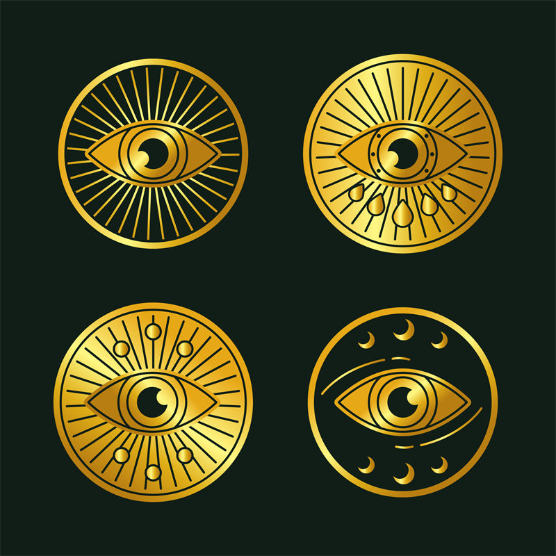 Pyramid All-Seeing Eyes - The Eye of God - Illustration -Logo Elements Designs - Vector   