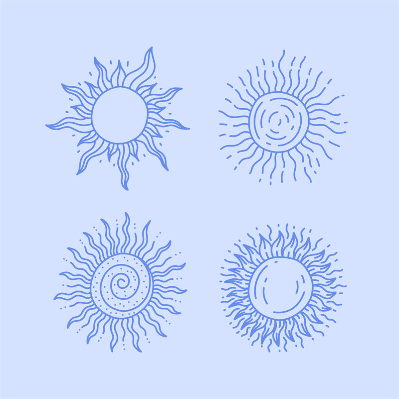 Handdraw Sun burst line elements - Clip - Icon - 