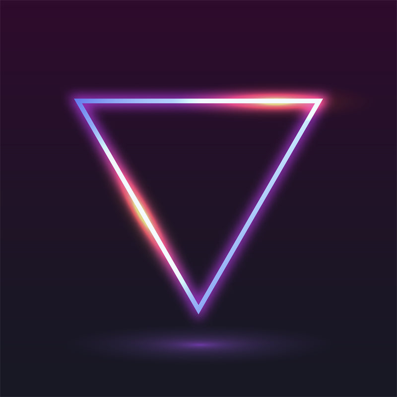 Neon Triangle background Design - Graphic Poster template Billboard background - Geometric wallpaper Png/PSD/JPG/ Free Download