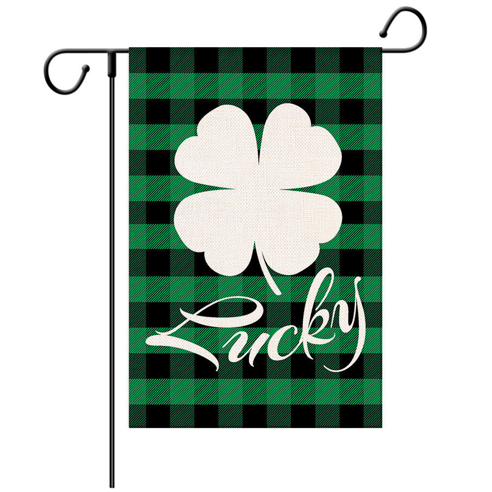 St Patrick's Day Welcome Flag -  Garden Flag - Yard Flag Designs - Illustration