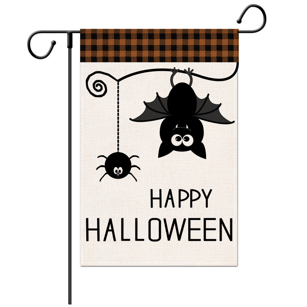Halloween Welcome Flag - Pumpkin Monster/Witch/Zombie  Garden Flag - Yard Flag Designs - Illustration 