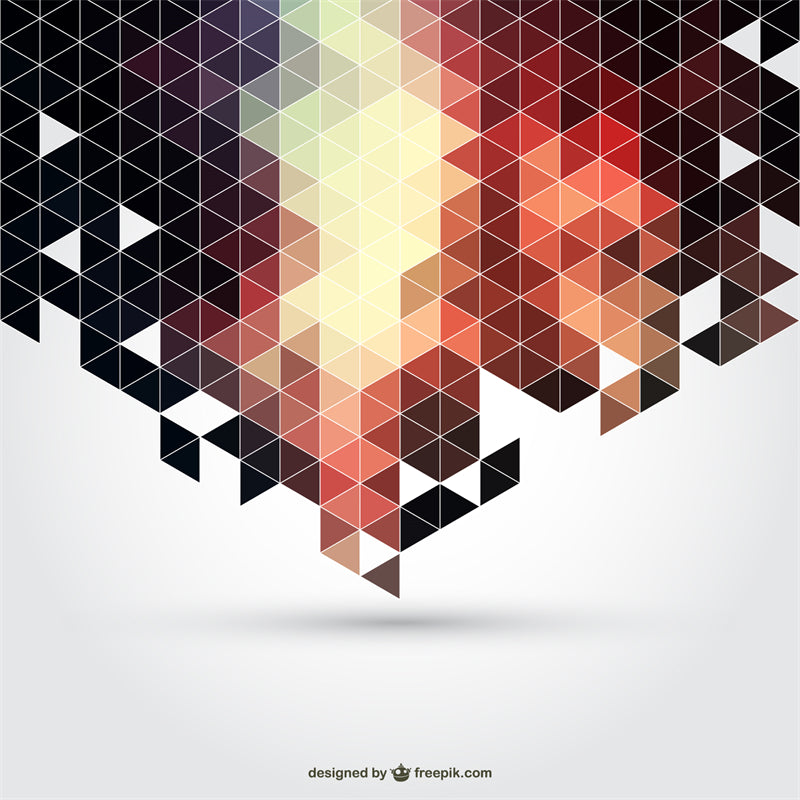 Modèle d'affiche graphique, fond d'écran abstrait triangulaire, fond d'écran publicitaire et marketing, fond d'écran géométrique, téléchargement gratuit au format PNG/PSD/JPG