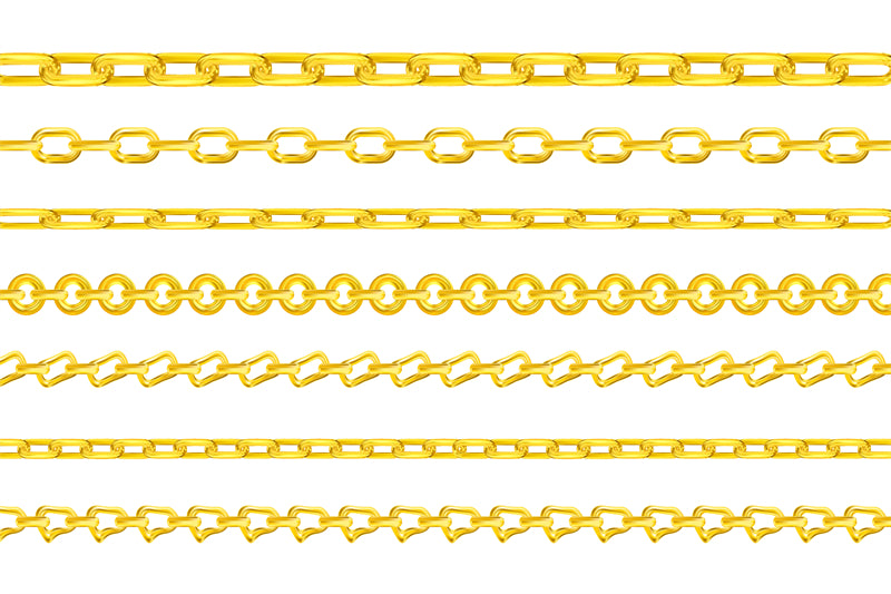Gold Chain Illustration - Necklace - Vector Image Download   