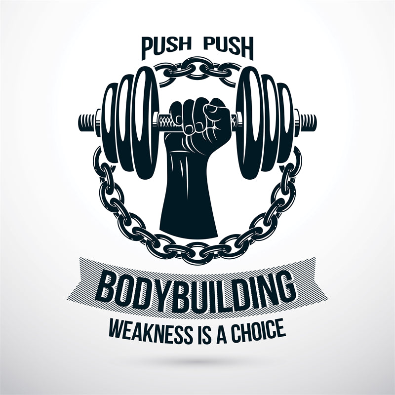 Muscle - GYM CLUB- FITNESS -HEALTHY BODY BUILDING -LOGO IMAGE VECTOR 