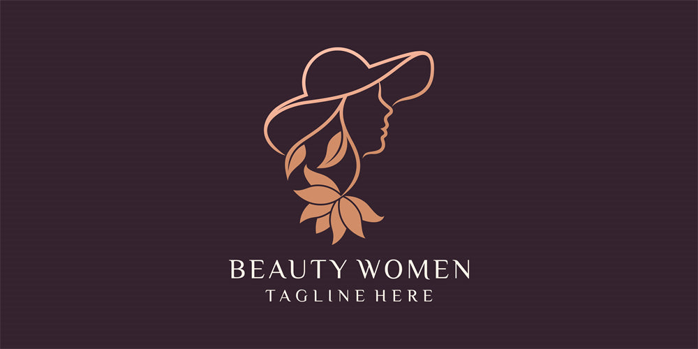 Woman Beauty Spa Organic logo badge design elements mockups