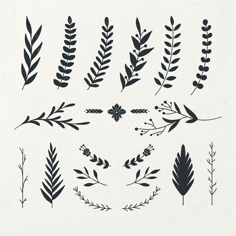 Branch&Wreath Handdraw Vector Free Download - Illustration Décor PNG/PSD/JPG