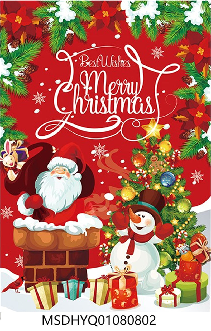 Merry Christmas&Happy New Year Garden Flag Decoration Designs - Yard Flag - Welcome Flag - Illustration For Commercial Use