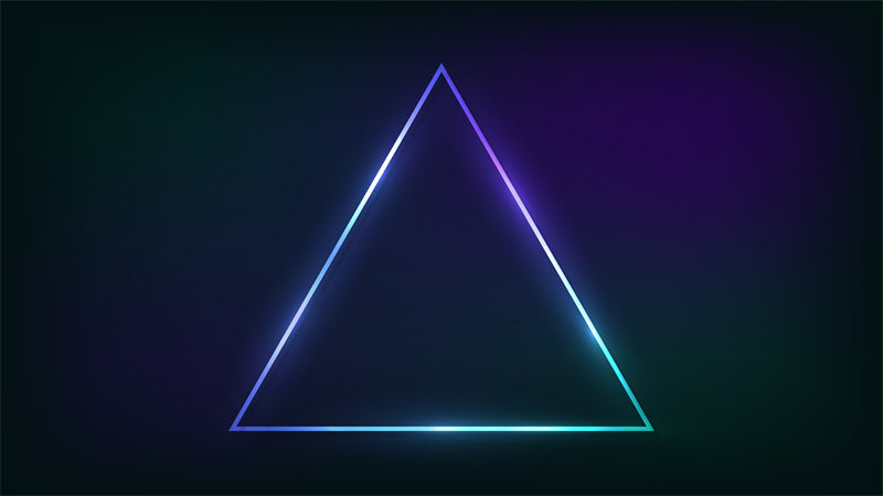 Fond d'écran Triangle néon - Modèle d'affiche graphique - Fond d'écran géométrique - Téléchargement gratuit au format PNG/PSD/JPG