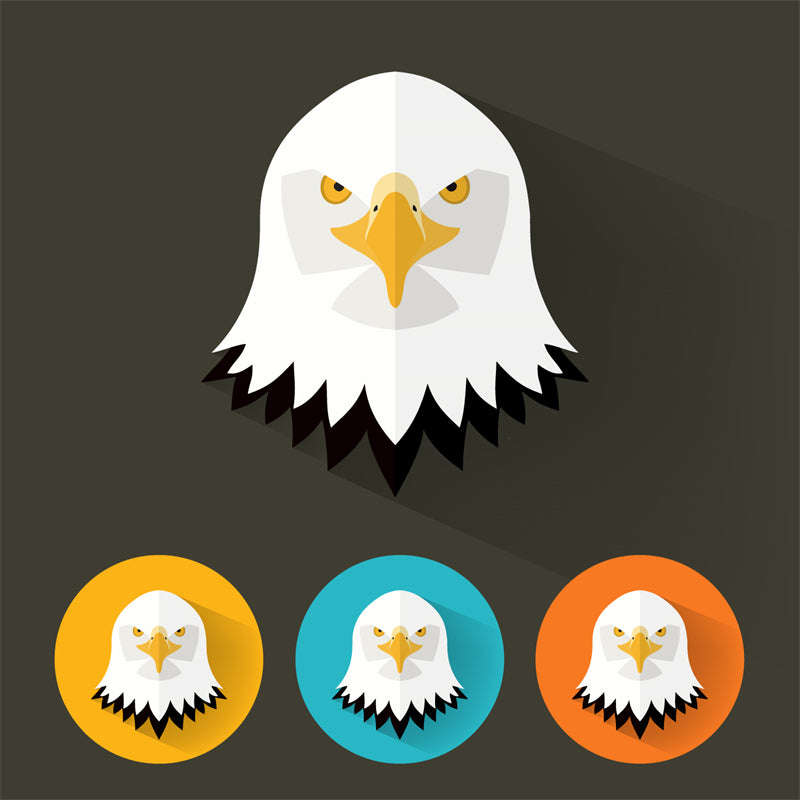 USA BALD Eagle Elements - Illustration - Design Vector Handdraw   