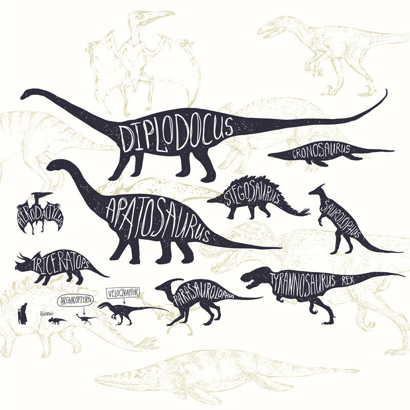 Éléments de dinosaures - Dessin à la main - Vintage - Croquis - Vecteur gratuit