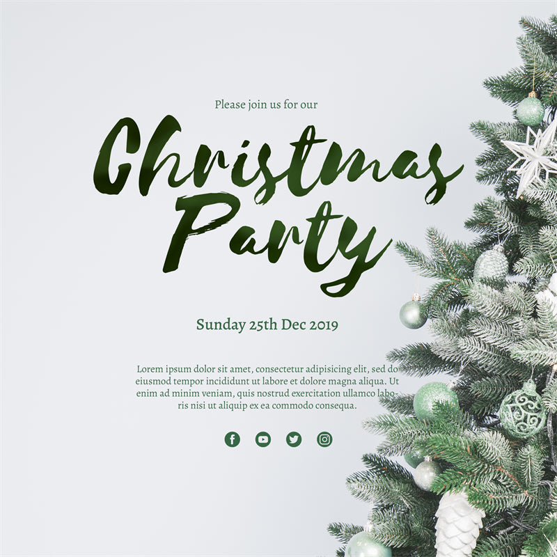 Luxurious Christmas Tree Photo Bakcground - Christmas Presents Decorative  - Png/PSD/JPG/ Free Download