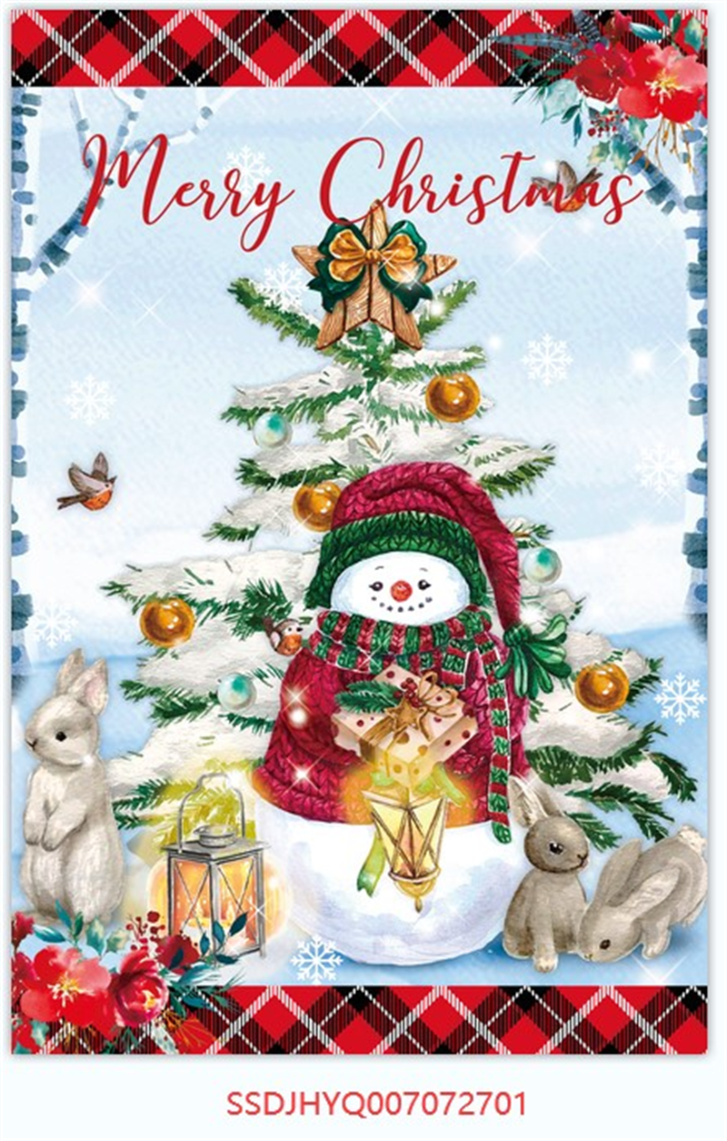 Merry Christmas&Happy New Year Garden Flag Decoration Designs - Yard Flag - Welcome Flag - Illustration For Commercial Use