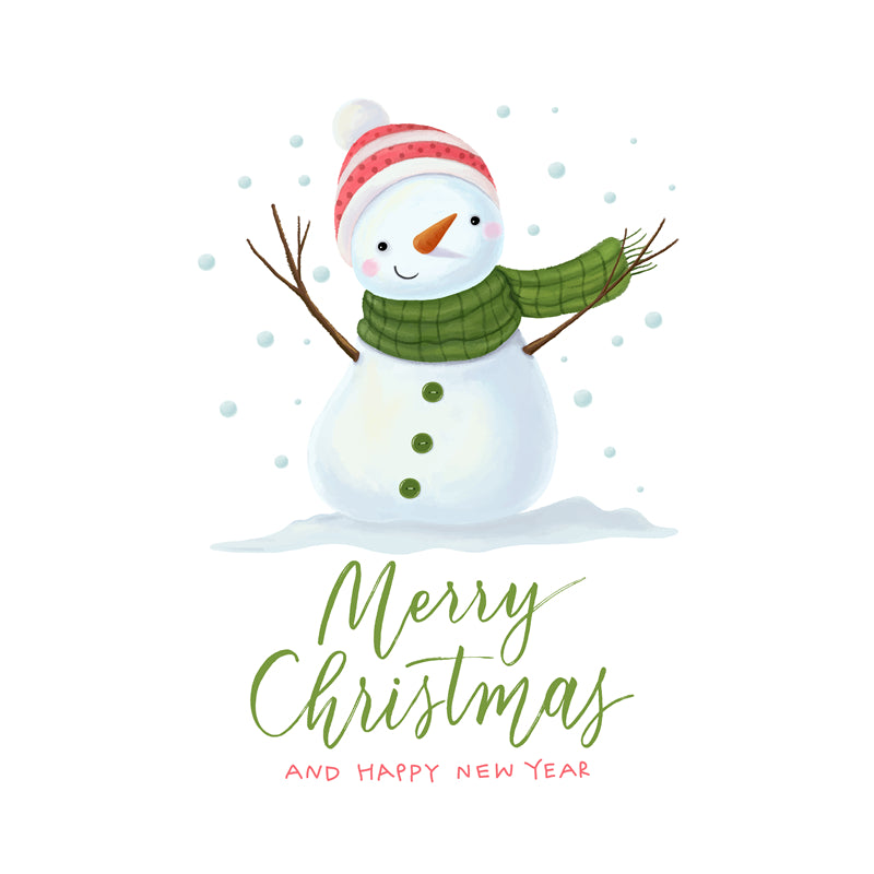 Bonhomme de neige d'hiver, saison de Noël, fond dessiné à la main - Téléchargement gratuit au format PNG/PSD/JPG