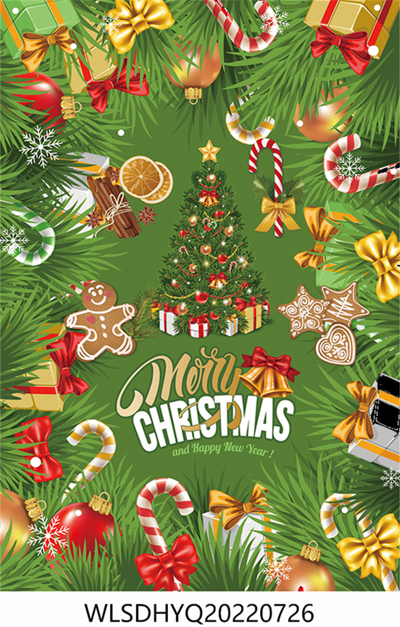Merry Christmas&Happy New Year Garden Flag Decoration Designs - Yard Flag - Welcome Flag - Illustration For Commercial Use