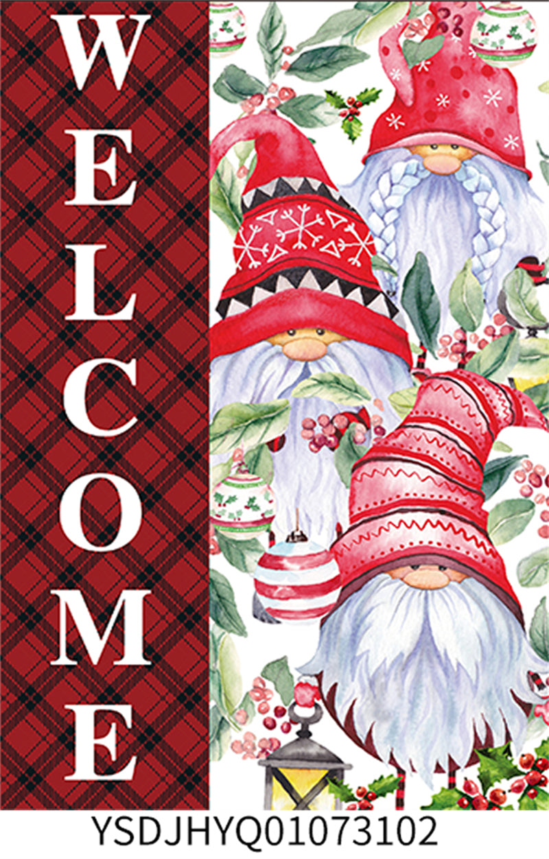 Merry Christmas&Happy New Year Garden Flag Decoration Designs - Yard Flag - Welcome Flag - Illustration For Commercial Use