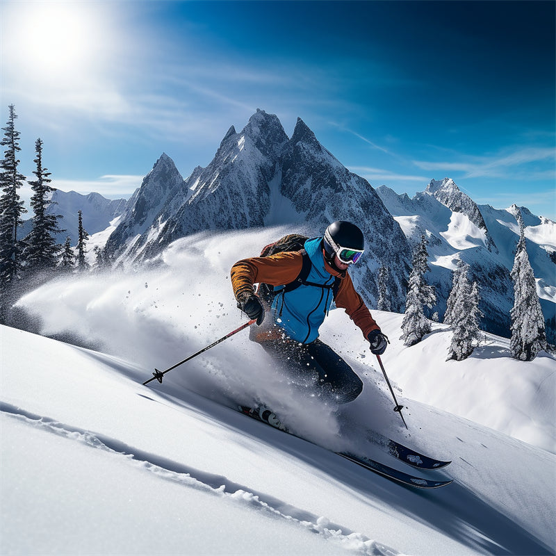 Paysage des Alpes enneigées en Europe - Randonnée en montagne, ski, téléphérique, vacances d'hiver - Téléchargement gratuit en PNG/PSD/JPG