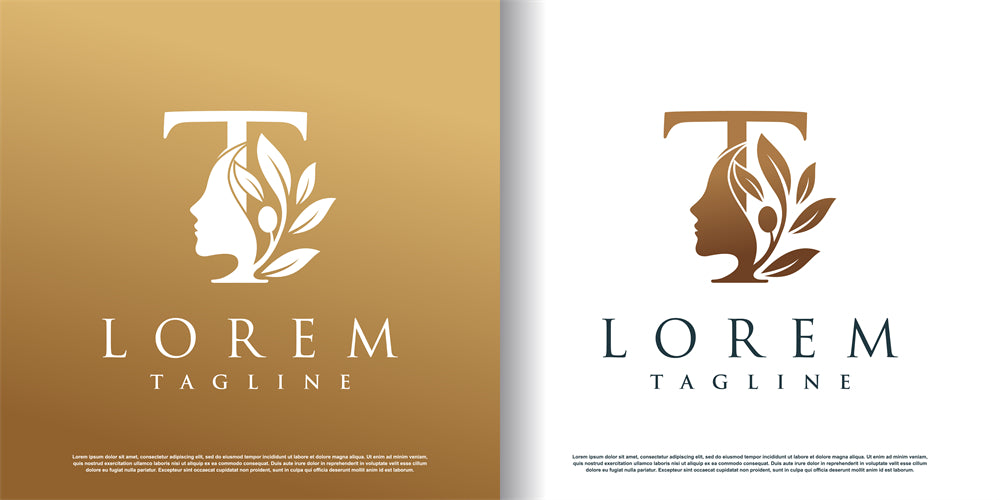 Woman Beauty Spa Organic logo badge design elements mockups