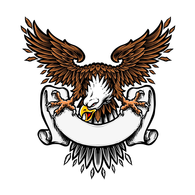 USA BALD Eagle Elements - Illustration - Design Vector Handdraw   