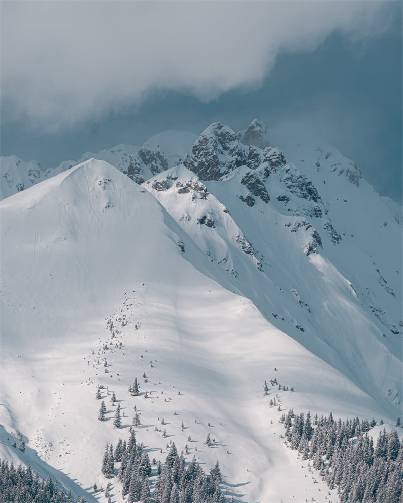 Paysage des Alpes enneigées en Europe - Randonnée en montagne, ski, téléphérique, vacances d'hiver - Téléchargement gratuit en PNG/PSD/JPG