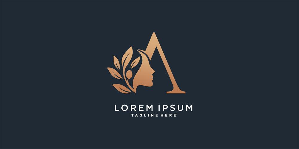 Woman Beauty Spa Organic logo badge design elements mockups