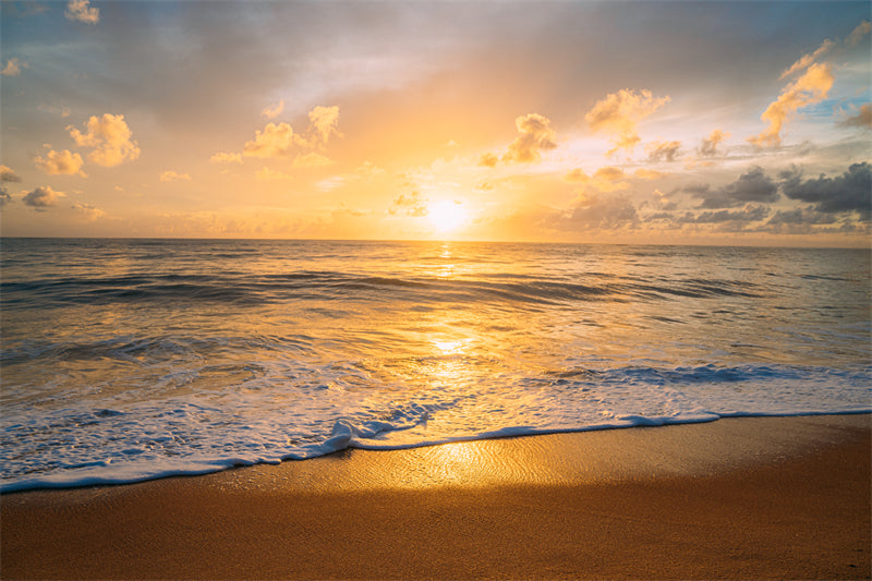 Seaside Landscape - Silent Sea Calm sea surface - sea waves on the beach - Png/PSD/JPG/ Free Download
