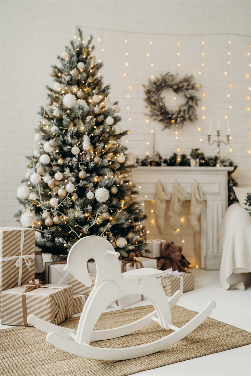 Luxurious Christmas Tree Photo Bakcground - Christmas Presents Decorative  - Png/PSD/JPG/ Free Download