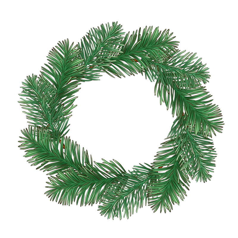Handdraw Christmas Tree Illustration - Vector  - Png/PSD/JPG/ Free Download
