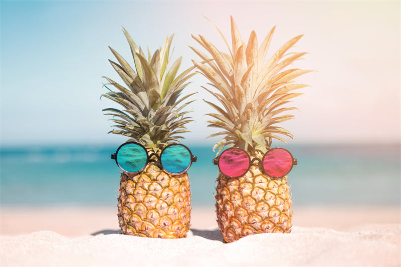 Pineapple - Hello Summer Background - Seaside Landscape photo - Fruit - Png/PSD/JPG/ Free Download 