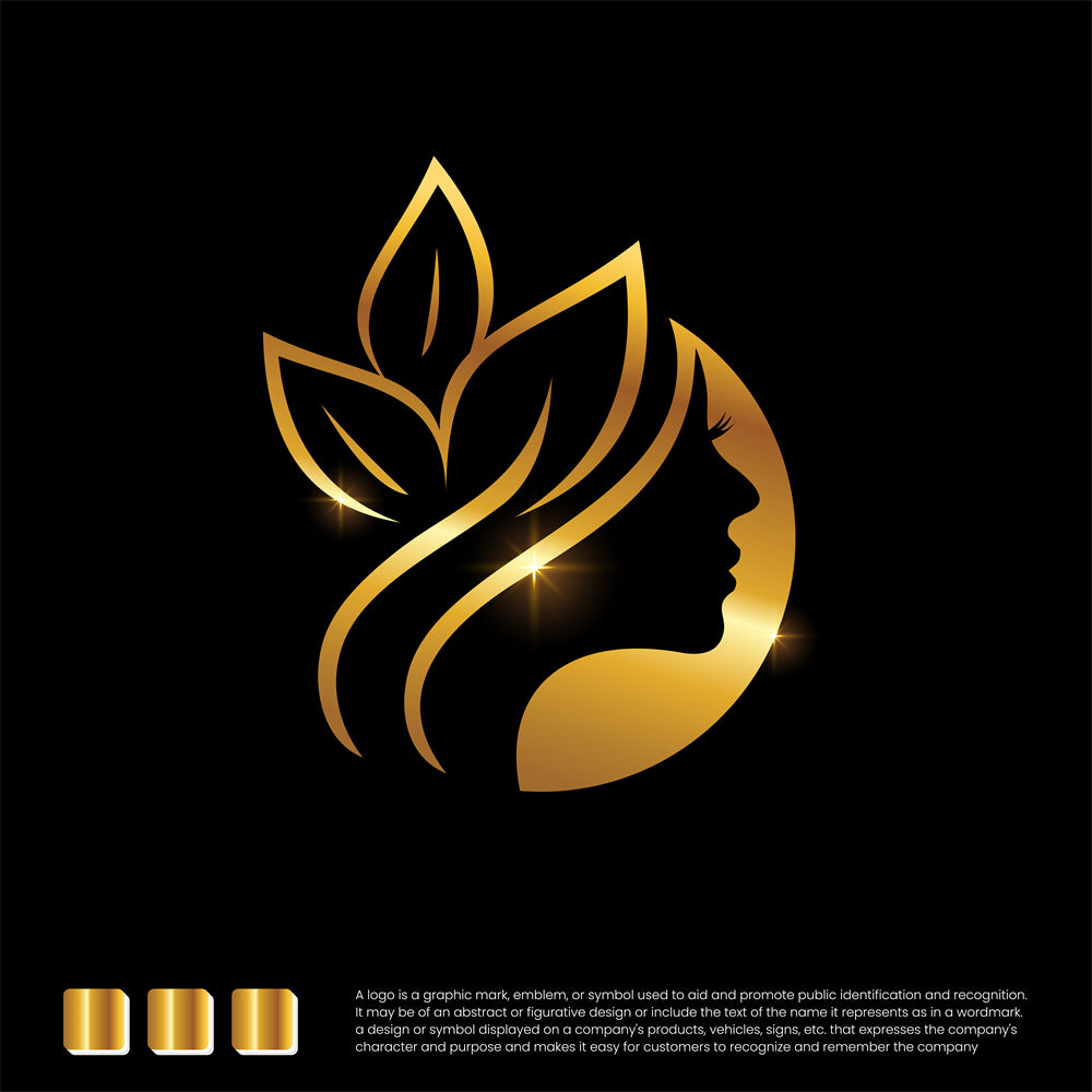 Woman Beauty Spa Organic logo badge design elements mockups