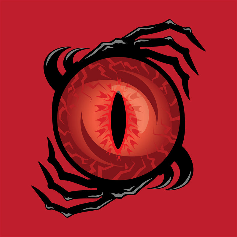 Illustration d'un globe oculaire dessiné à la main - Vecteur - Conception de logo - Yeux enflammés