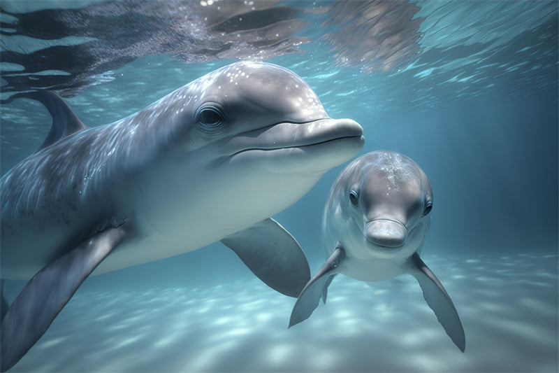 Dolphin underwater - Ociean Life Dolphin pose - Portrait AI picture Dolphin show- Png/PSD/JPG/ Free Download